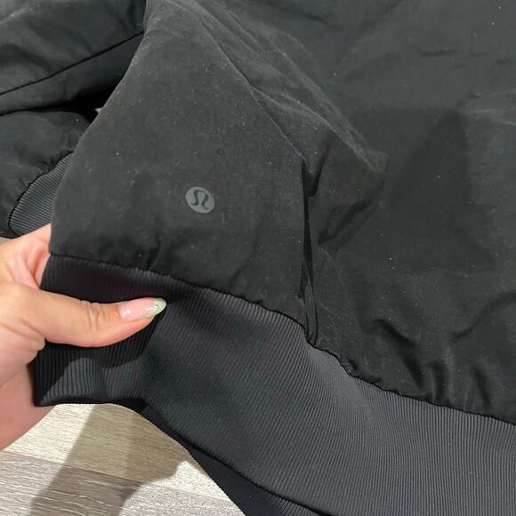 Lululemon Athletica Black Bomber Jacket Reversible Size 10 - Picture 10 of 12